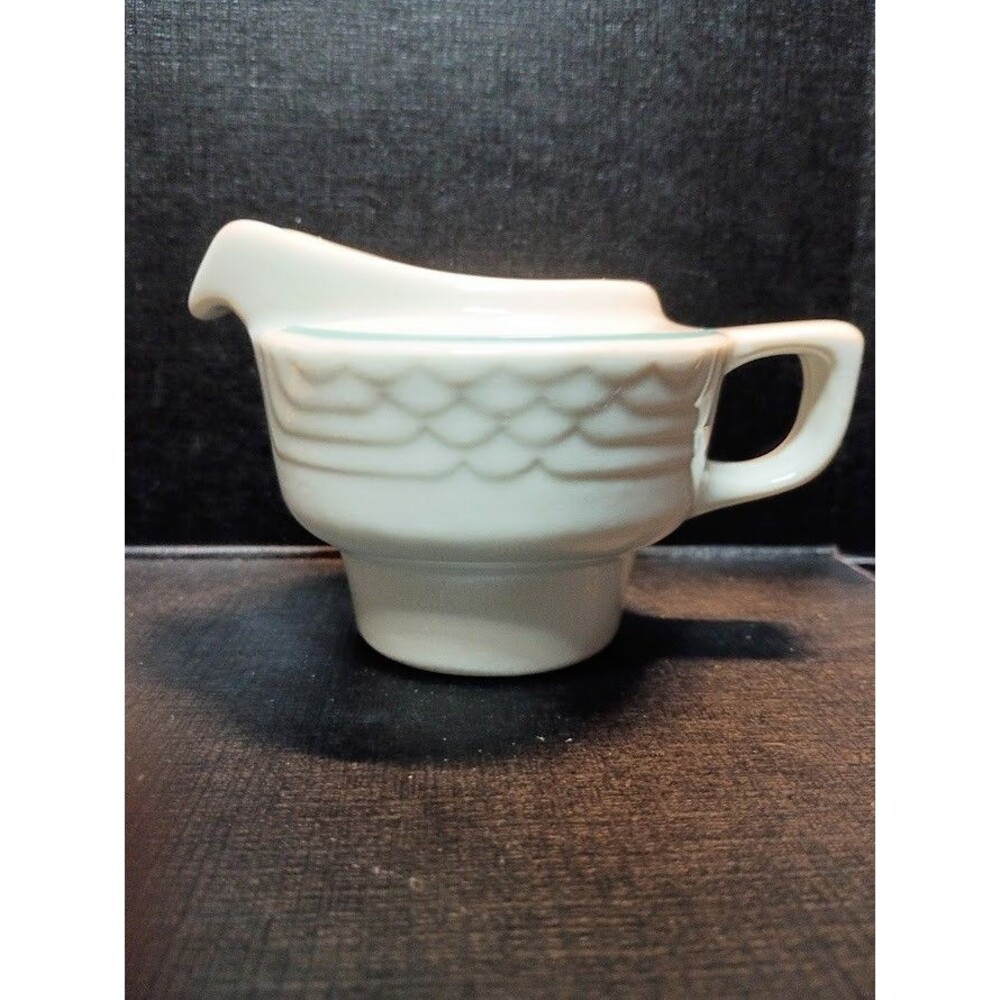 Vintage Sterling China Wellsville OH Restaurant Ware Creamer Art Deco Design